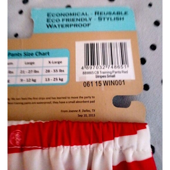 Charlie Banana Swim Diapers Training Pants Boy Girl Size S RED WHITE STRIPES NEW - Picture 4 of 6